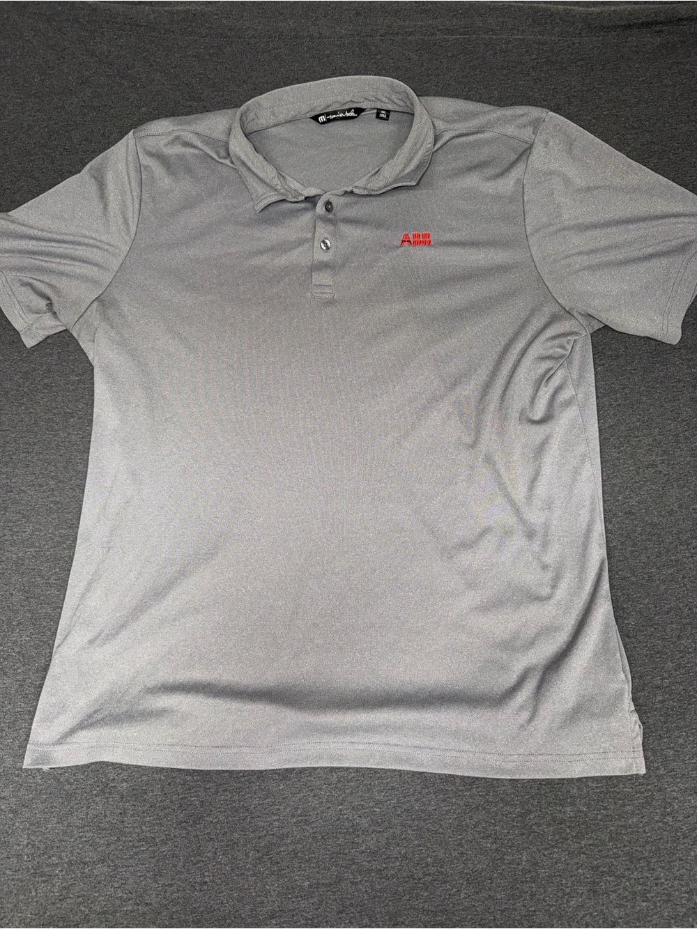 Men’s Travis Mathew Gray Polo Shirt - Logo Embroidered Size XXL